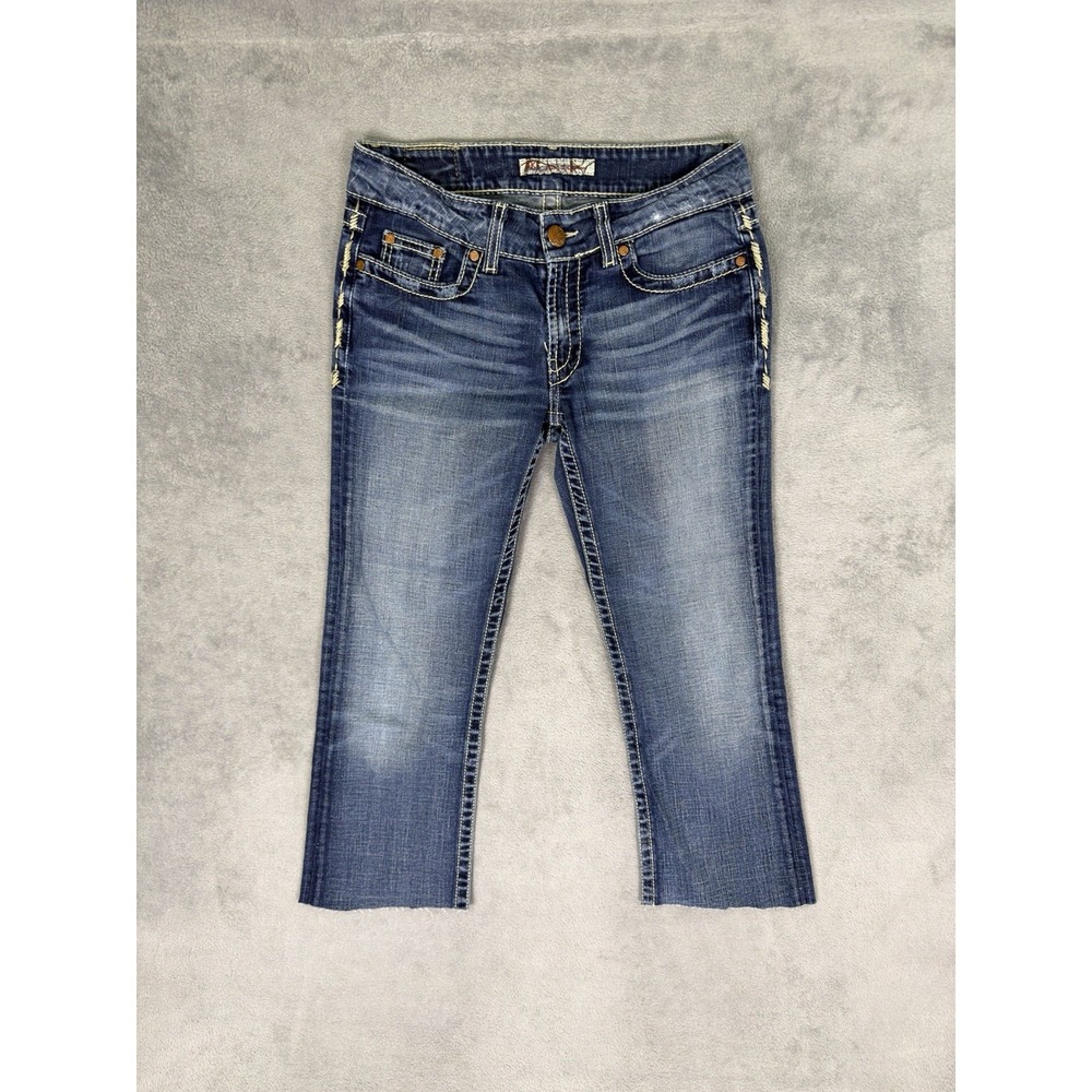 BKE Jeans Womens 28 Blue Medium Wash Denim Culture Bootcut Low Rise Altered***‎
